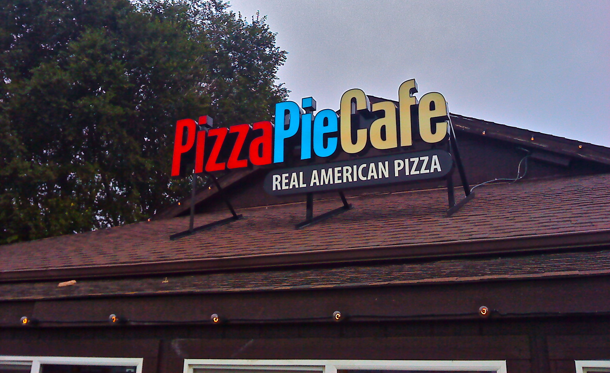 pizza pie cafe sign